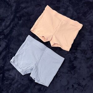 Seamless Comfort Girls Boyshorts - Peach and Light Blue